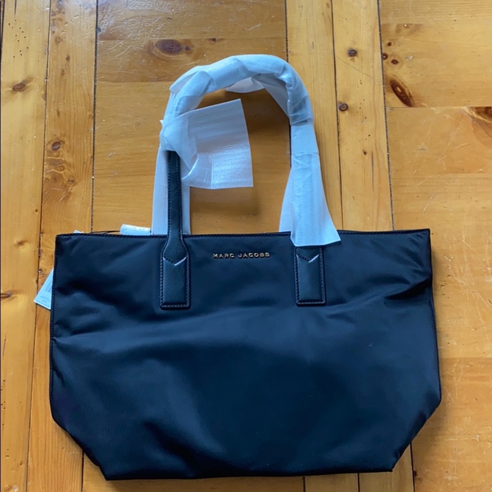 Marc Jacobs Nylon Wingman Tote Bag in black